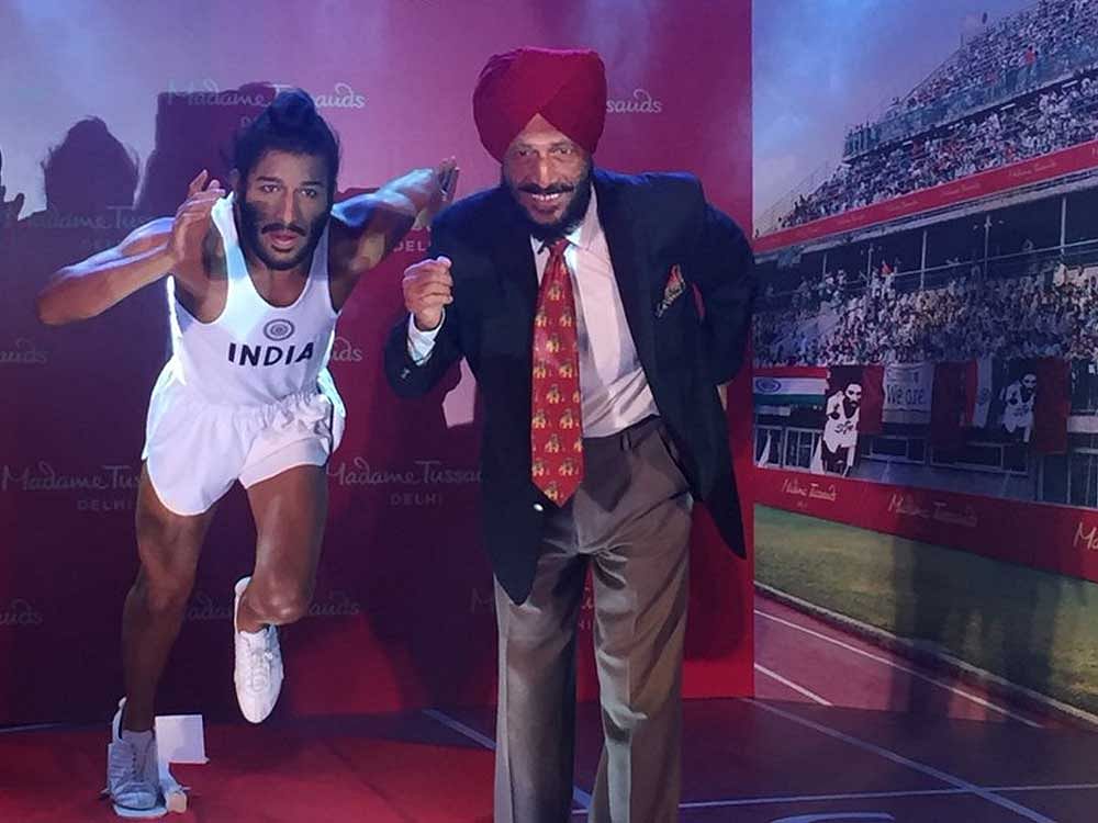 Milkha's wax figure was crafted from over 300 measurements and photographs by several highly-skilled artists from Madame Tussauds. Image Courtesy: Twitter