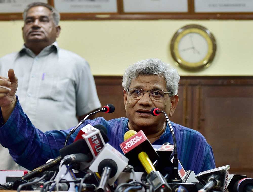 CPM Polit Bureau will meet here on Monday to see whether the warring factions led by Sitaram Yechury and Prakash Karat can find a common ground on the party's approach towards Opposition parties, especially the Congress. PTI file photo