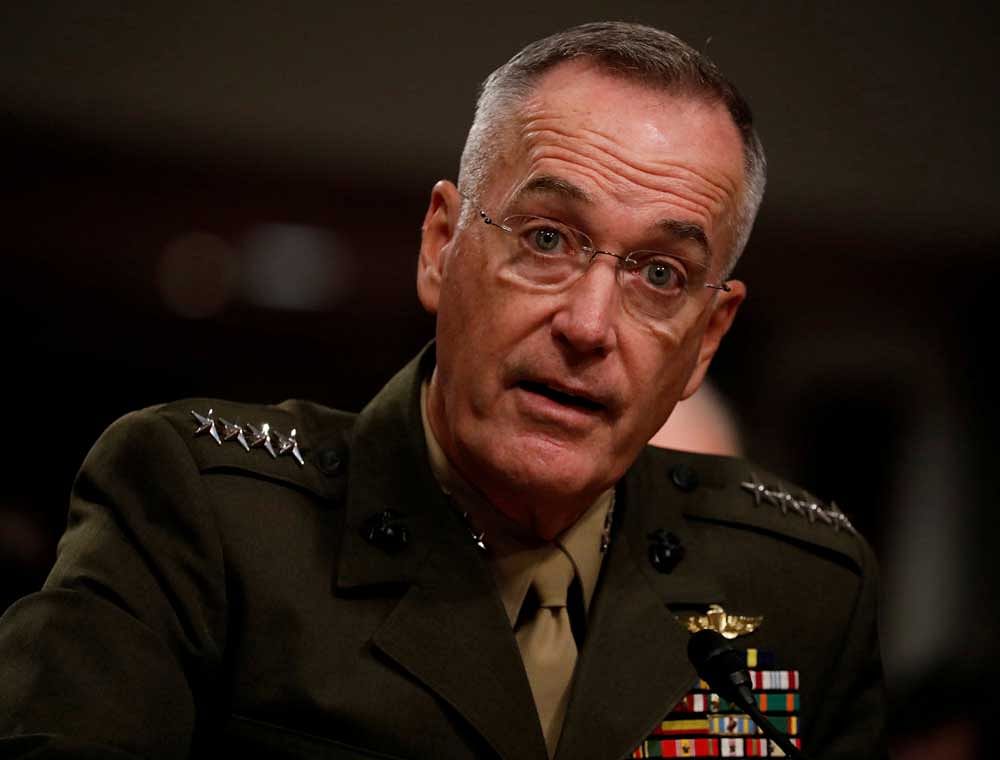Chairman of the Joint Chiefs of Staff General Joseph Dunford testifies before a Senate Armed Services Committee hearing on the 'Political and Security Situation in Afghanistan' on Capitol Hill in Washington, U.S., October 3, 2017. REUTERS