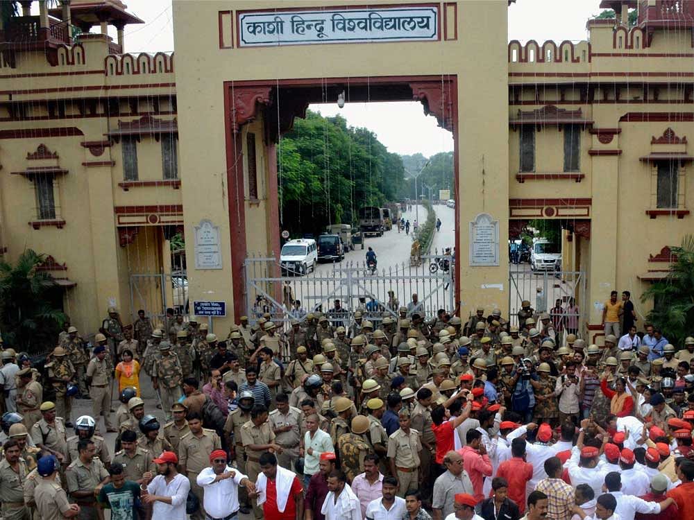 Violence had flared up in the campus last month after police lathi charged a group of girls, who were protesting rising incidents of eve teasing on the BHU campus and demanding better security arrangements.