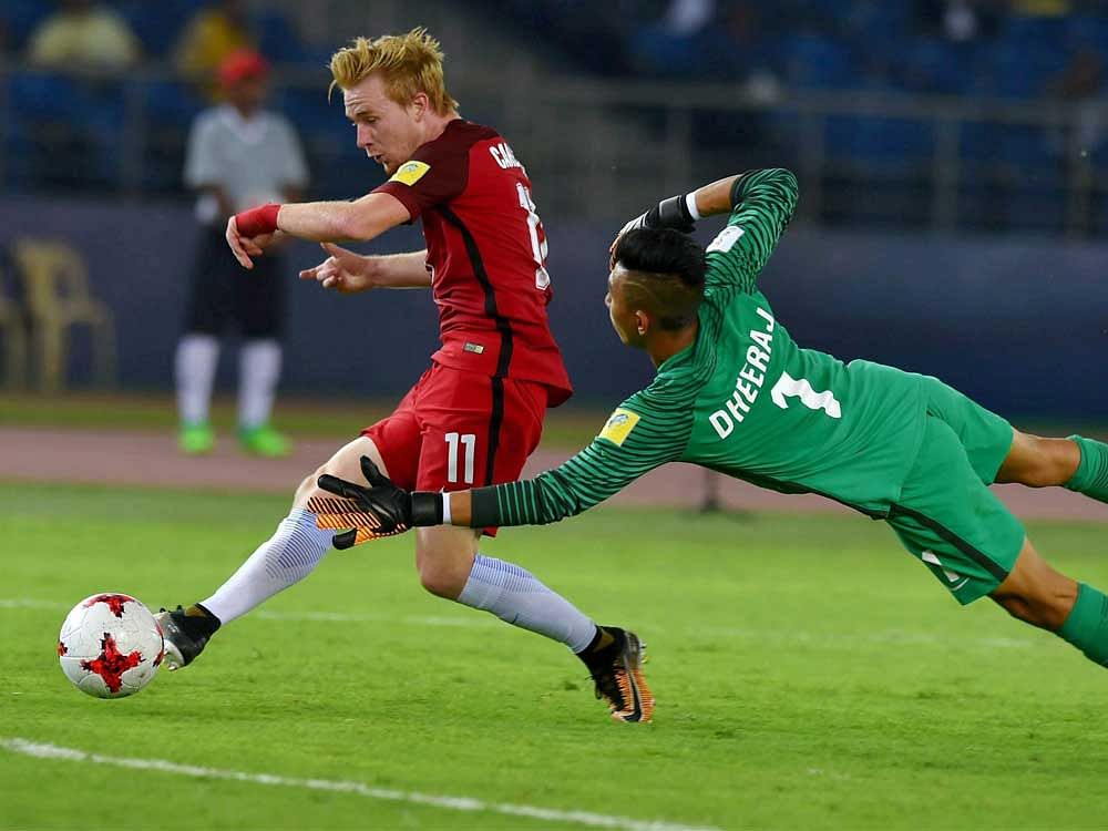Dheeraj Singh was one of the top performers in India's 0-3 thrashing by the United States but he was a disappointed man following the loss in the campaign opener of the FIFA U-17 World Cup. PTI Photo