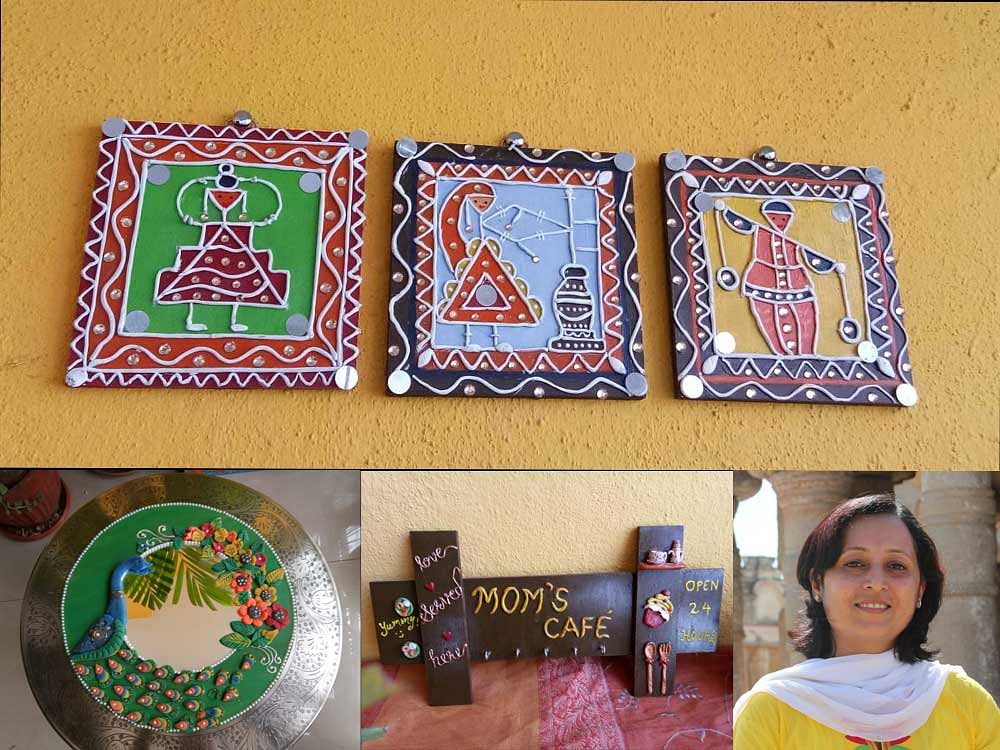 (Above and below) Some of Nimisha's creations. (Right: Nimisha Jain)