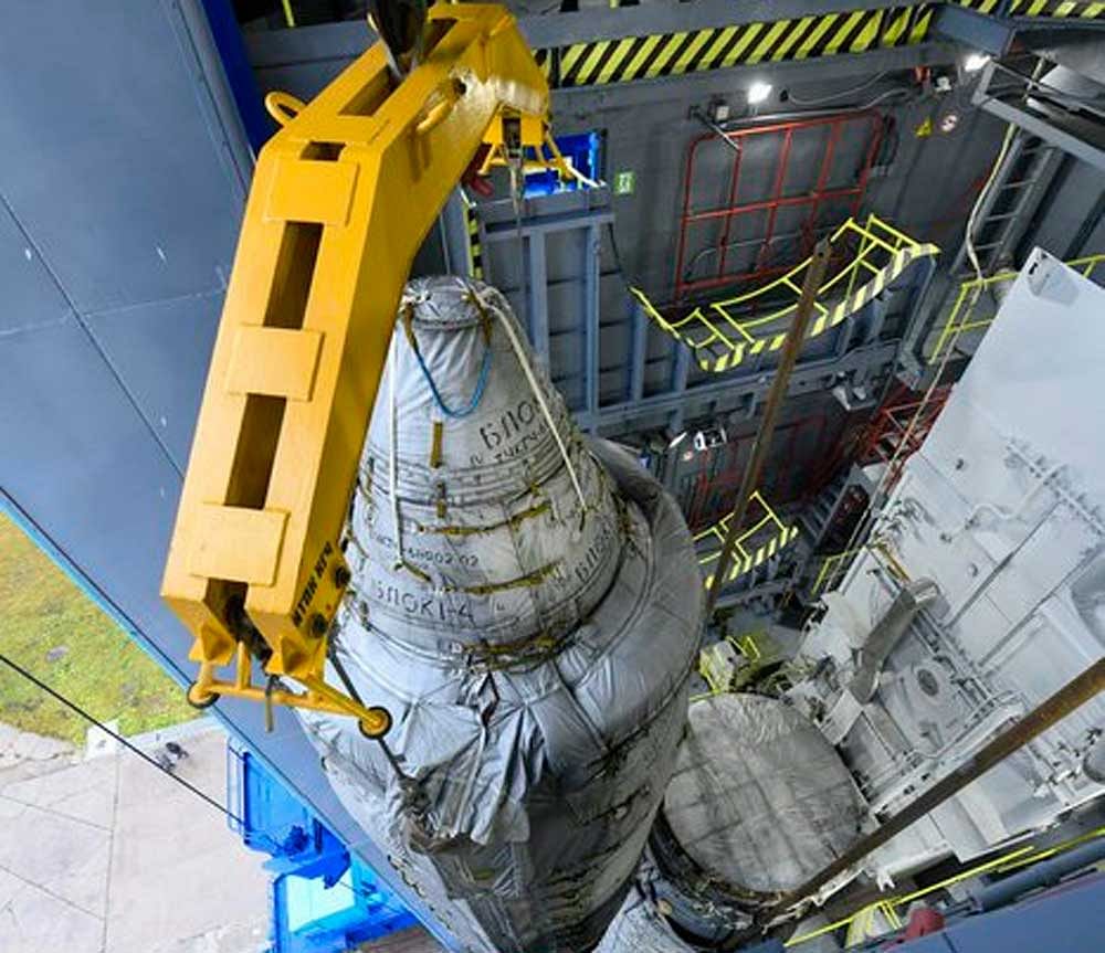 The rocket which holds the Sentinel-5P satellite, just about ready for launch. Twitter/ESA.