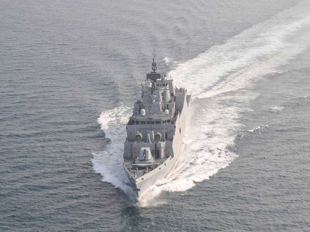 Kiltan is the latest indigenous warship after Shivalik class, Kolkata class and sister Ships INS Kamorta and INS Kadmatt to have joined the Indian Navy's arsenal were in a plethora of weapons and sensors have been integrated to provide a 'Common Operational Picture (COP)'. File Photo