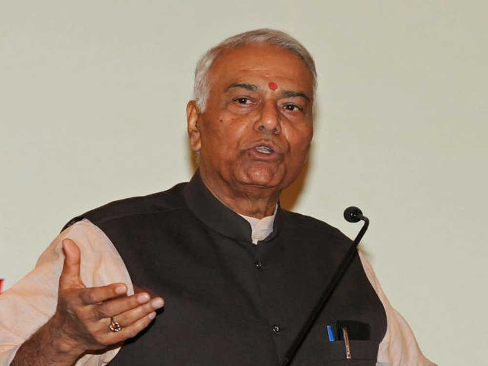 Referring to socialist leader Jayaprakash Narayan, Sinha appealed for a 'lok shakti' movement which will keep a check on 'raj-satta' (government). File photo.