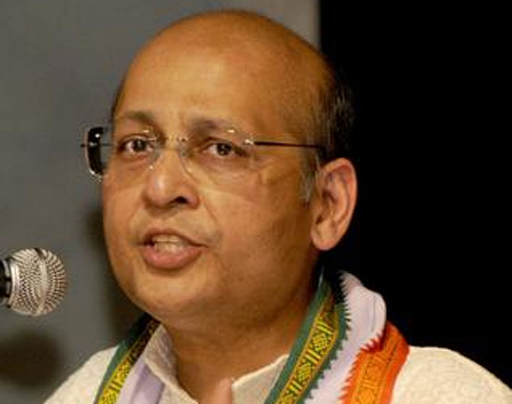 Singhvi, with Gujarat Congress leader Arjun Modhwadia by his side, released a purported list of Modi's visits abroad and within the country from 2003 to 2007 when he was the chief minister and asked who funded those. File image.