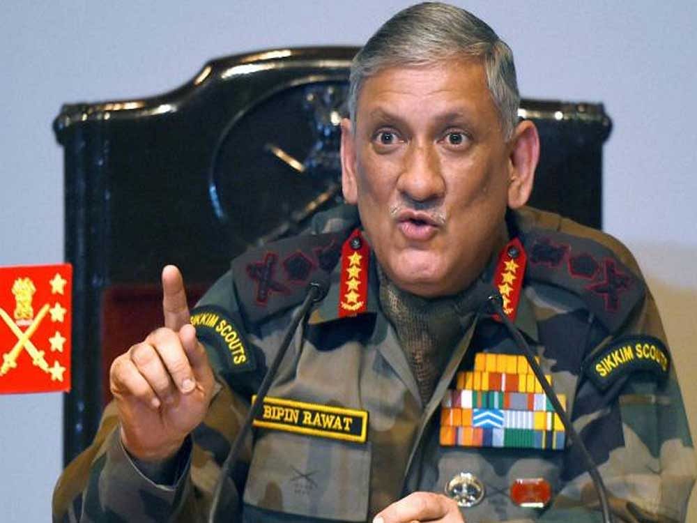 Rawat also said that the security situation in the Kashmir Valley was improving. File Photo