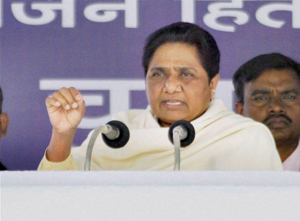 Mayawati also threw shots at Yogi Adityanath, saying that he is too busy visiting temples to think of development. PTI file photo.