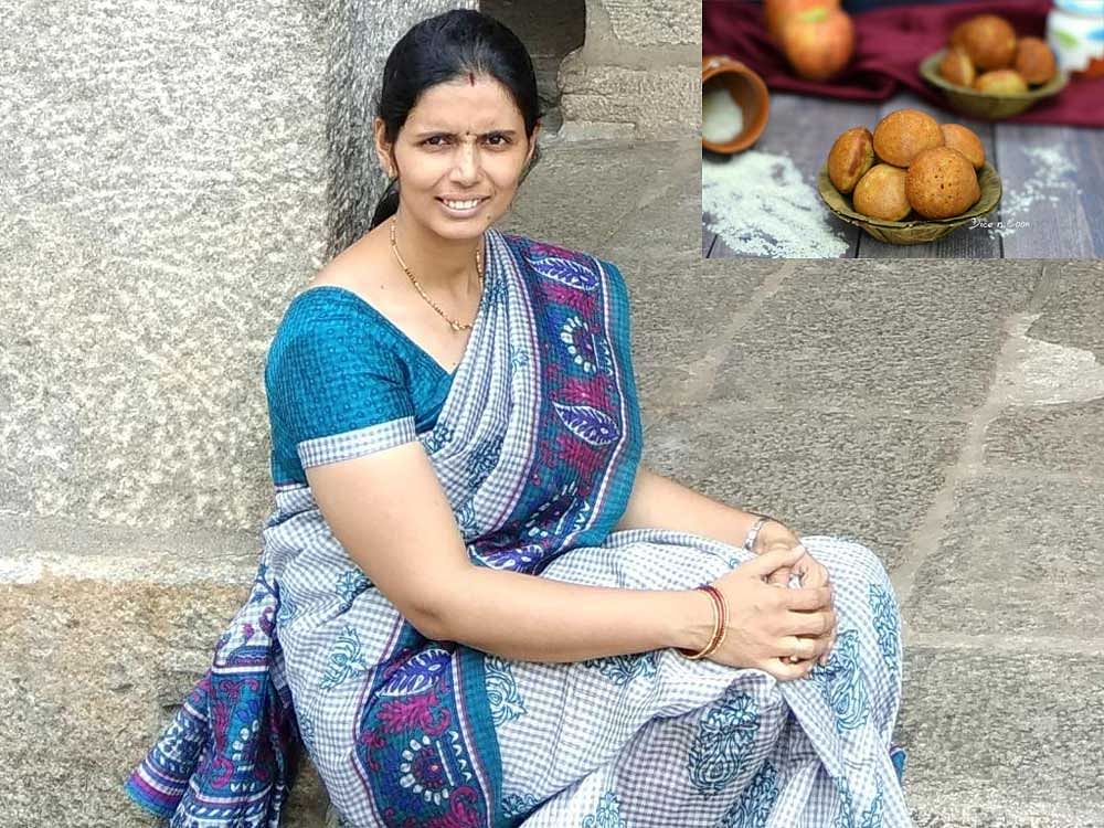 In picture: Pavithra M Adiga, (Top Right) Apple cinnamon guliyappa