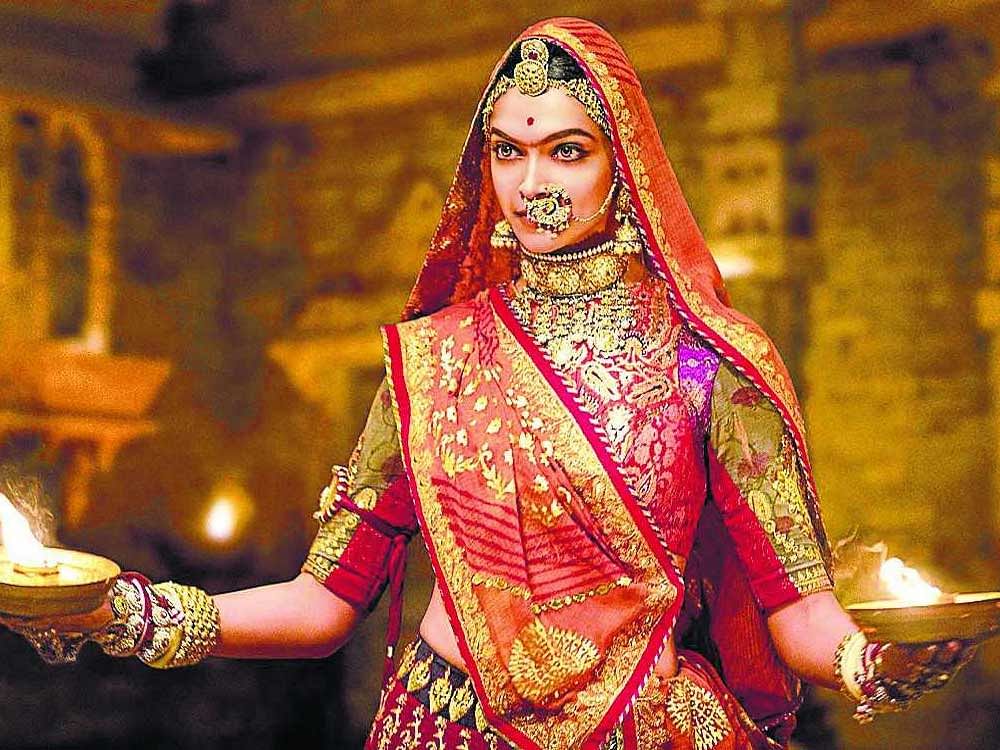 Deepika in her majestic traditional 'poshak' (outfit) has performed over 66 twirls for the song titled Ghoomar. Image Courtesy: Twitter