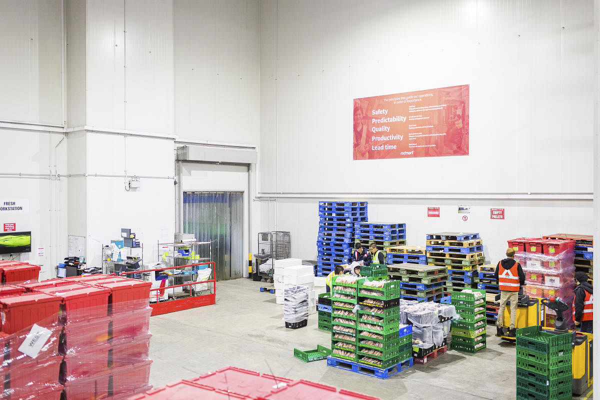 The warehouse for RedMart, an online grocery company owned by Alibaba, in Singapore, Sept. 18, 2017. Amazon and Alibaba are spending billions of dollars on Asia as they look for a place that could repeat China's explosive transformation into the world's biggest online shopping market. (Lauryn Ishak/The New York Times)