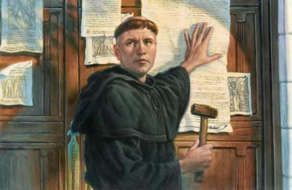 This is the date that German theologian Martin Luther published his groundbreaking '95 Theses' of criticism of the Catholic Church. Picture courtesy Twitter