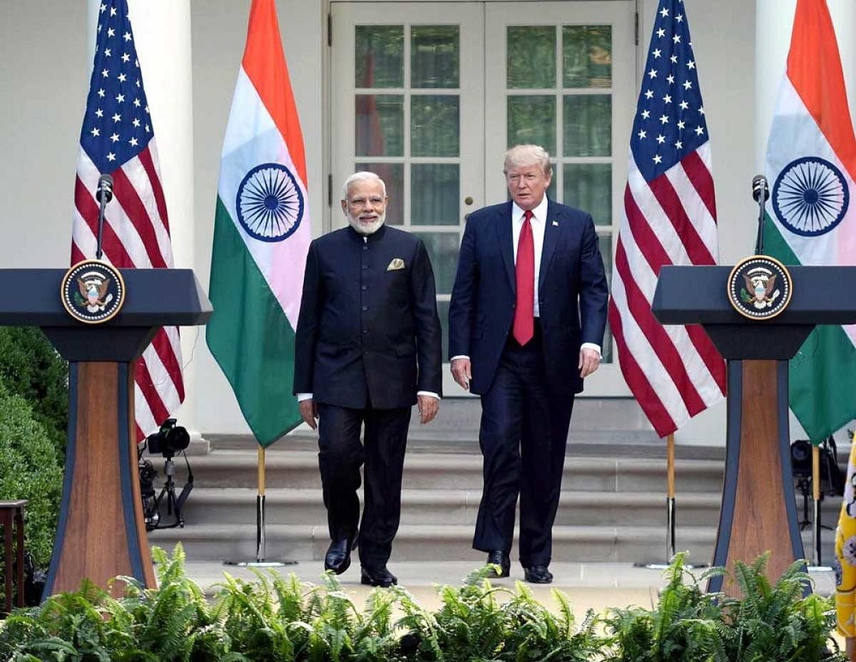 Narendra Modi and Donald Trump. PTI file photo