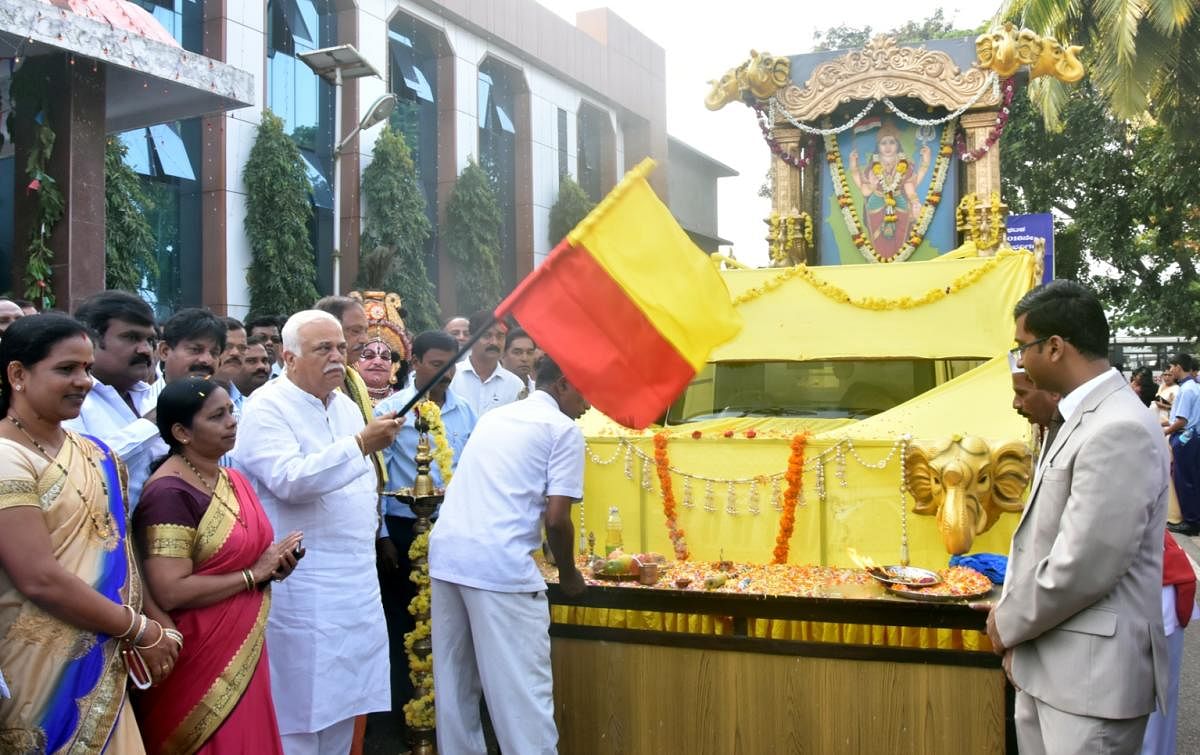 Speaking, after flagging of the Karnataka Rajyotsava celebrations, at Deputy Commissioner's office, in Karwar, on Wednesday, Deshpande detailed the various projects that have been implemented by the government in the last four years, to ensure social justice and overall development.