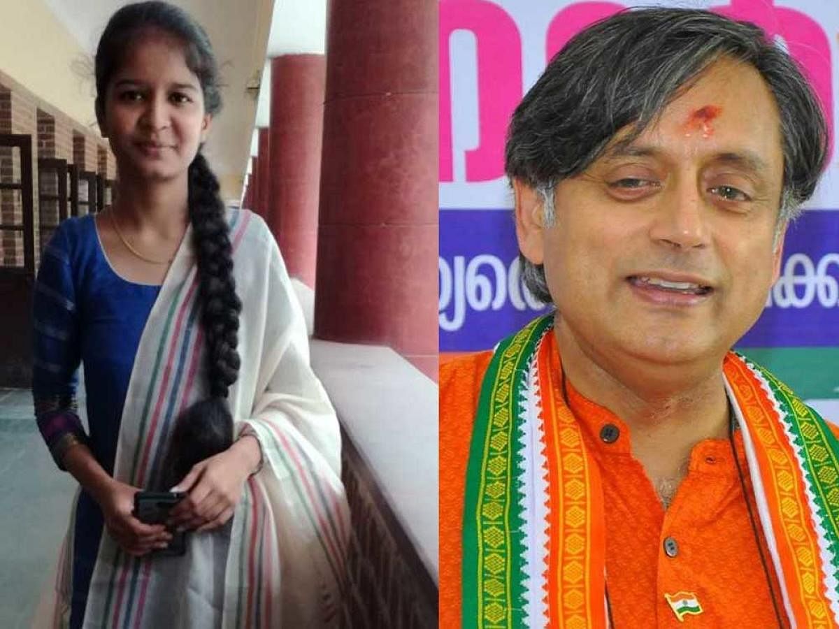 Tejaswini Tabhane and Shashi Tharoor.
