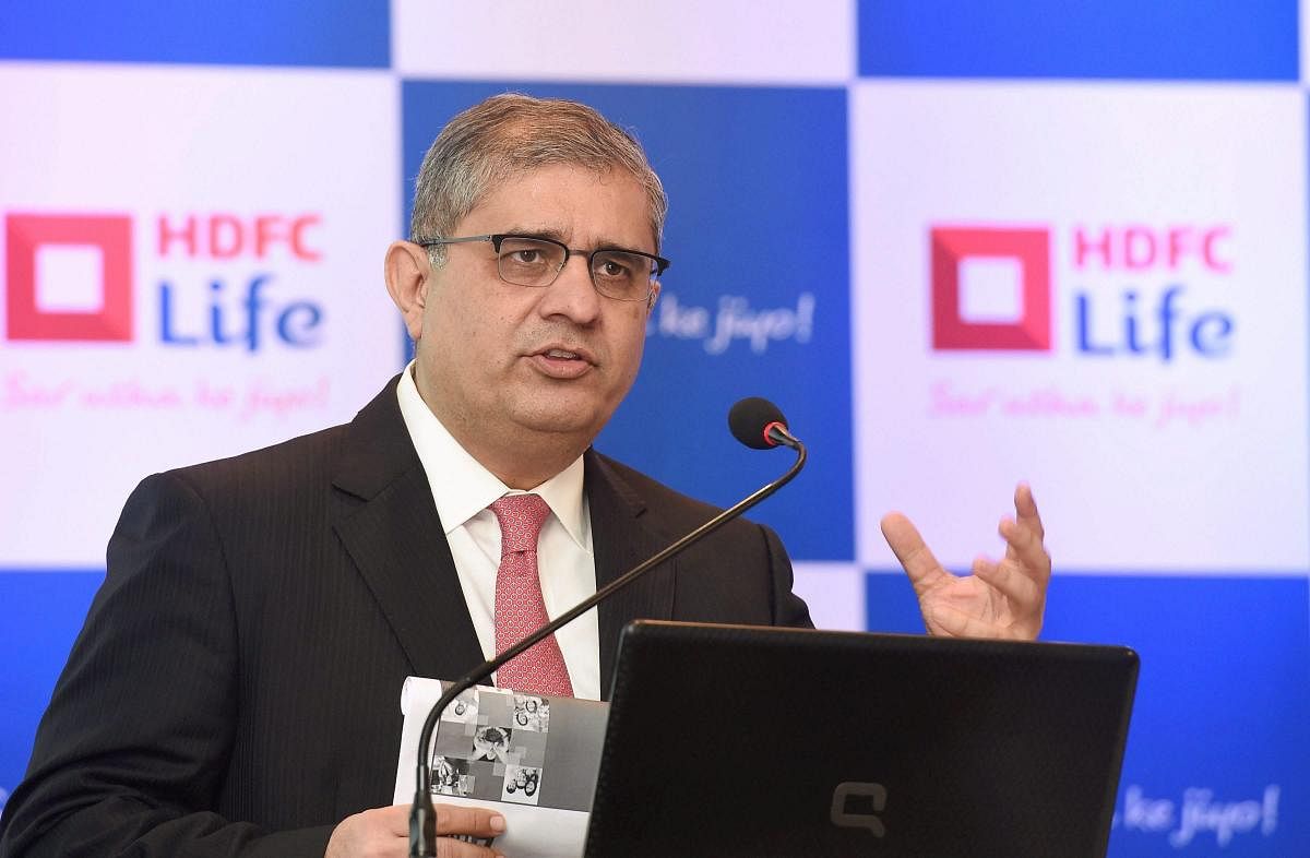 Amitabh Chaudhary, MD &amp; CEO, HDFC Life at a press conference to announce the IPO for HDFC Life Insurance Company Ltd. in Mumbai on Monday. PTI Photo