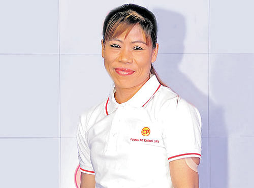 Mary Kom too raised her game against the nimble-footed Pin, who displayed impressive defensive tactics.
