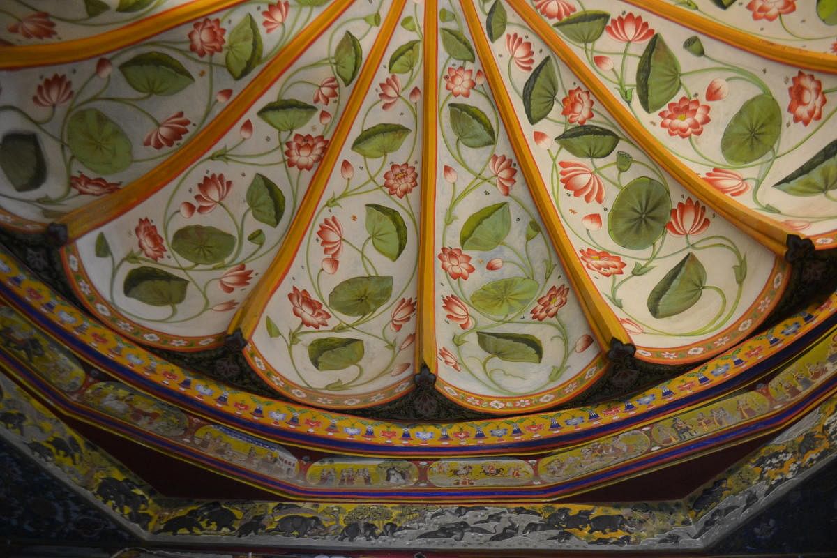 Ceiling of the City Palace, Udaipur.