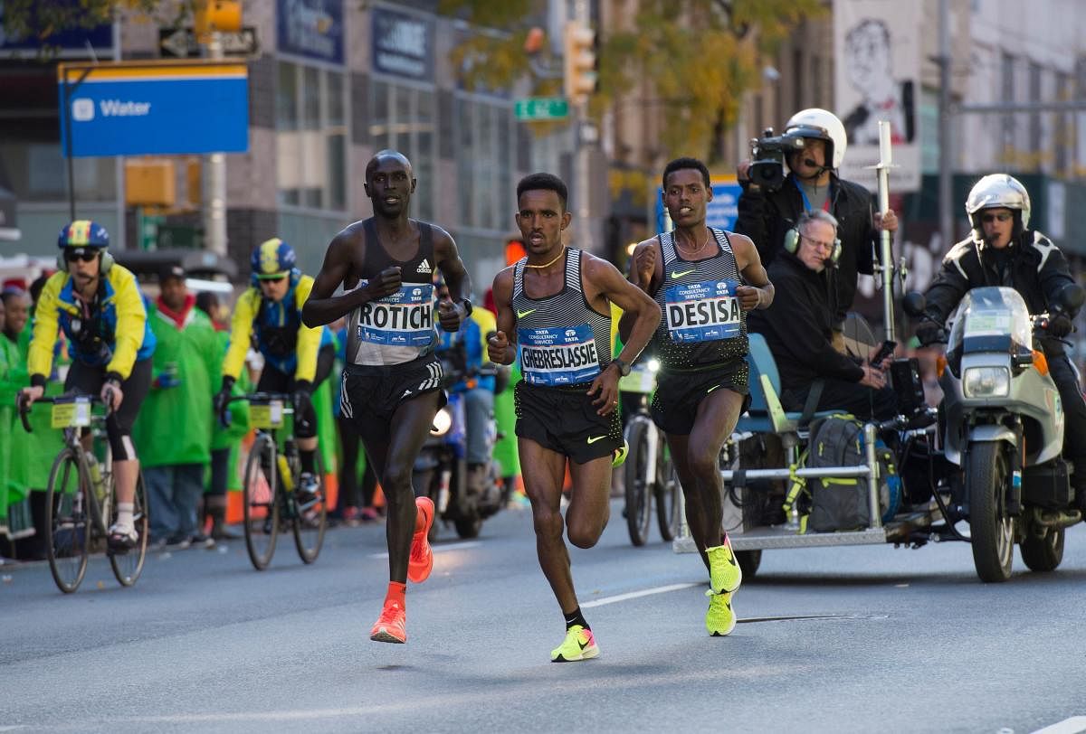 DEFYING CONCERNS With a beefed up security, the organisers are going all out to conduct a successful New York Marathon on Sunday.