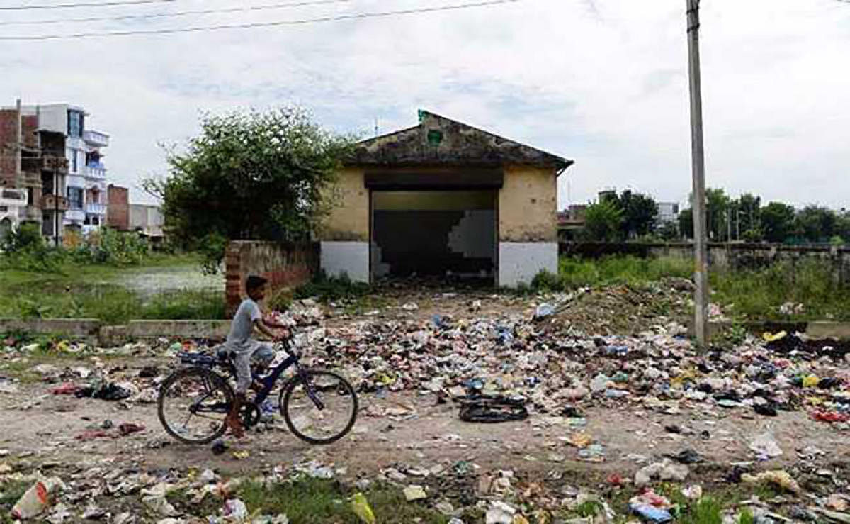 Garbage strewn around in Gonda in Uttar Pradesh. AFP