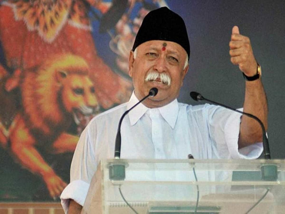 The world wants India to show the path to other countries and is looking at it with hope, Rashtriya Swayamsevak Sangh (RSS) chief Mohan Bhagwat said on Sunday. File photo