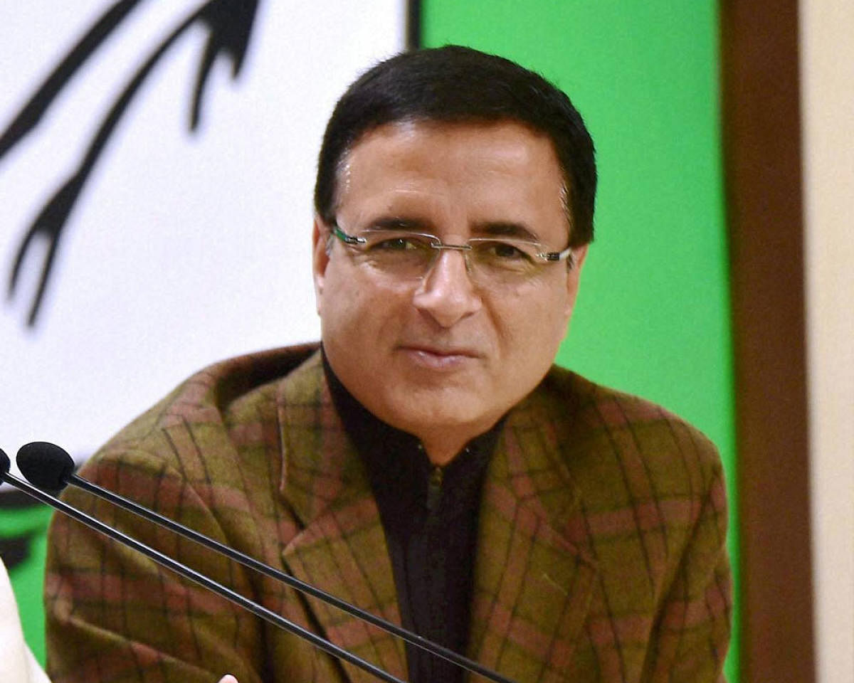 Randeep Surjewala mocked Narendra Modi's trademark 'mitron', saying it has become synonymous with Gabbar Singh's infamous line from Sholay. PTI file photo.