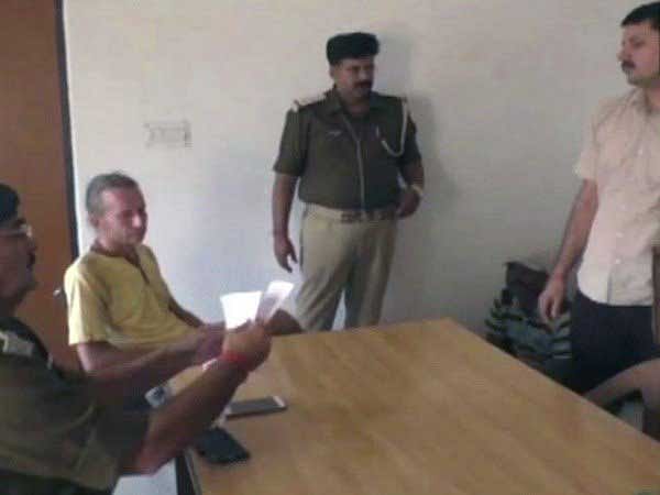 A German national, who was involved in an altercation with a railway employee at Robertsganj Railway Station in Sonbhadra district, has been arrested for travelling on a forged visa, the police said on Monday. Picture courtesy Twitter