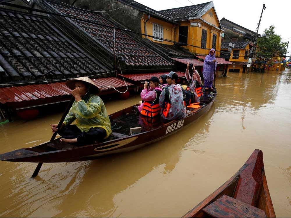 A half-hour drive away in the ancient town of Hoi An, where spouses of the APEC leaders were scheduled to visit, residents said they were suffering from the worst floods in decades. Reuters Photo