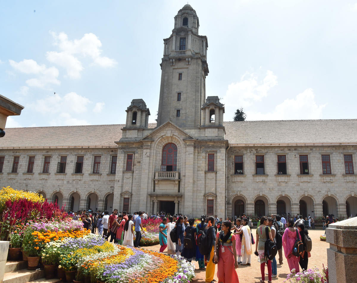 Visitors at the Open day at IISc in Bengaluru on Saturday. Photo by B K JanardhanIISc