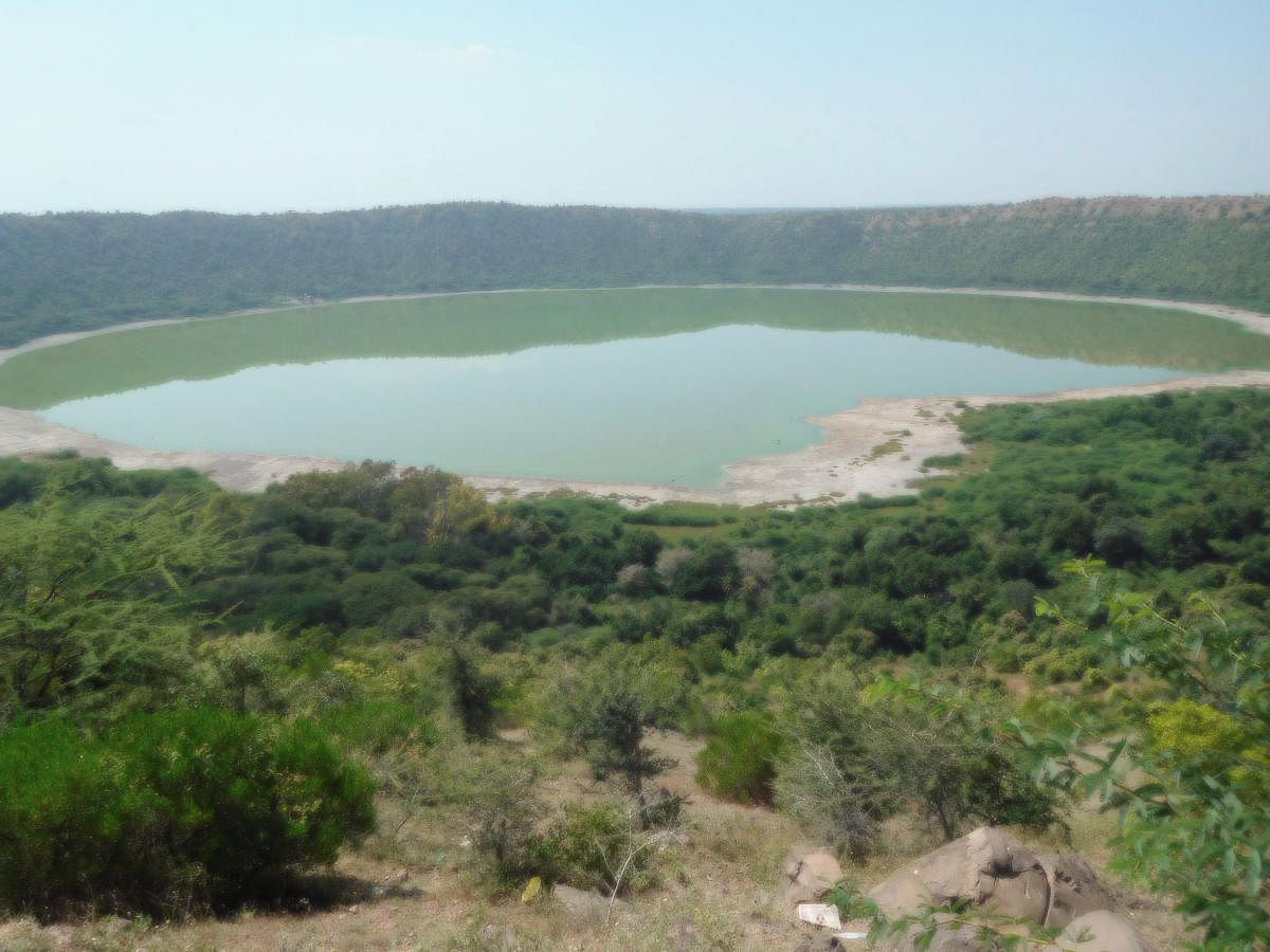 Lonar lake in Buldhana district in Maharashtra