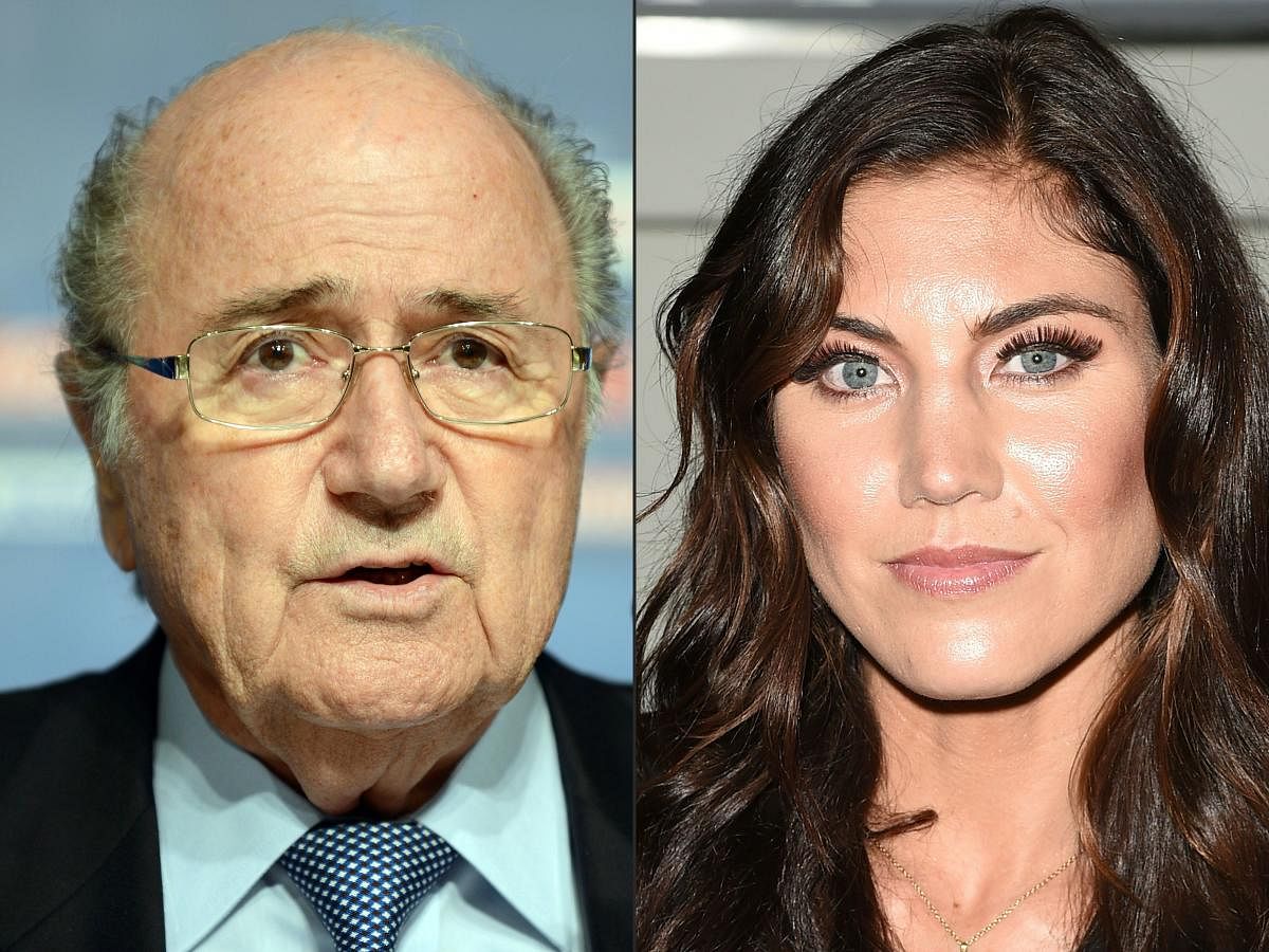 US women's goalkeeper Hope Solo told Portuguese newspaper Expresso that then-FIFA president Sepp Blatter had sexually harassed her at the 2013 Ballon d'Or ceremony. AFP