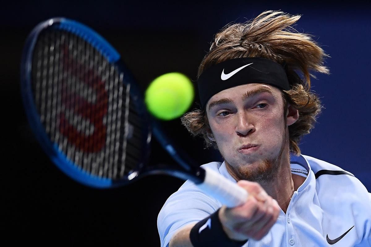 Russia's Andrey Rublev during his win over Borna Coric of Croatia. AFP