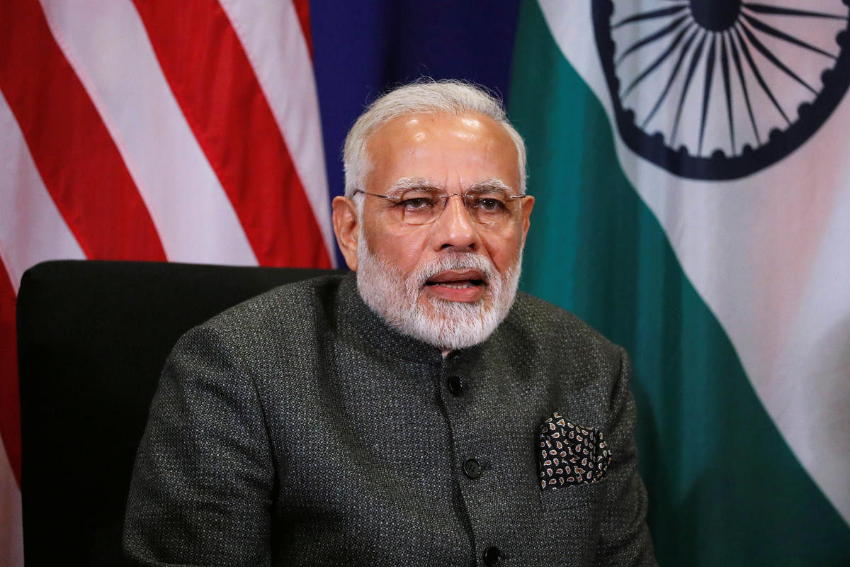 Prime Minister Narendra Modi delivers remarks to reporters before his bilateral meeting with US President Donald Trump alongside the ASEAN Summit in Manila, Philippines. REUTERS Photo