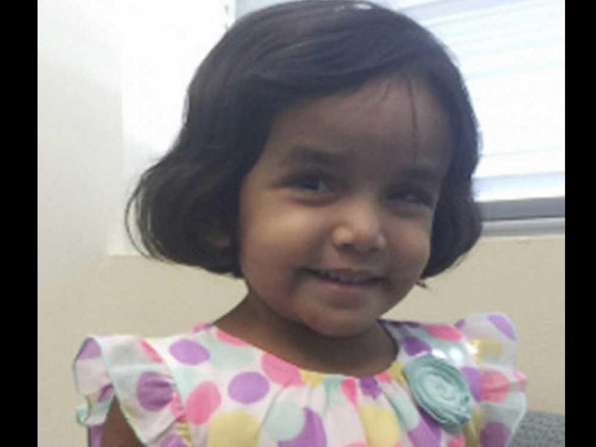 US Child Protective Services officials had removed the girl after Sherin, 3, was reported missing October 7 by her Indian-American adoptive father Wesley Mathews.