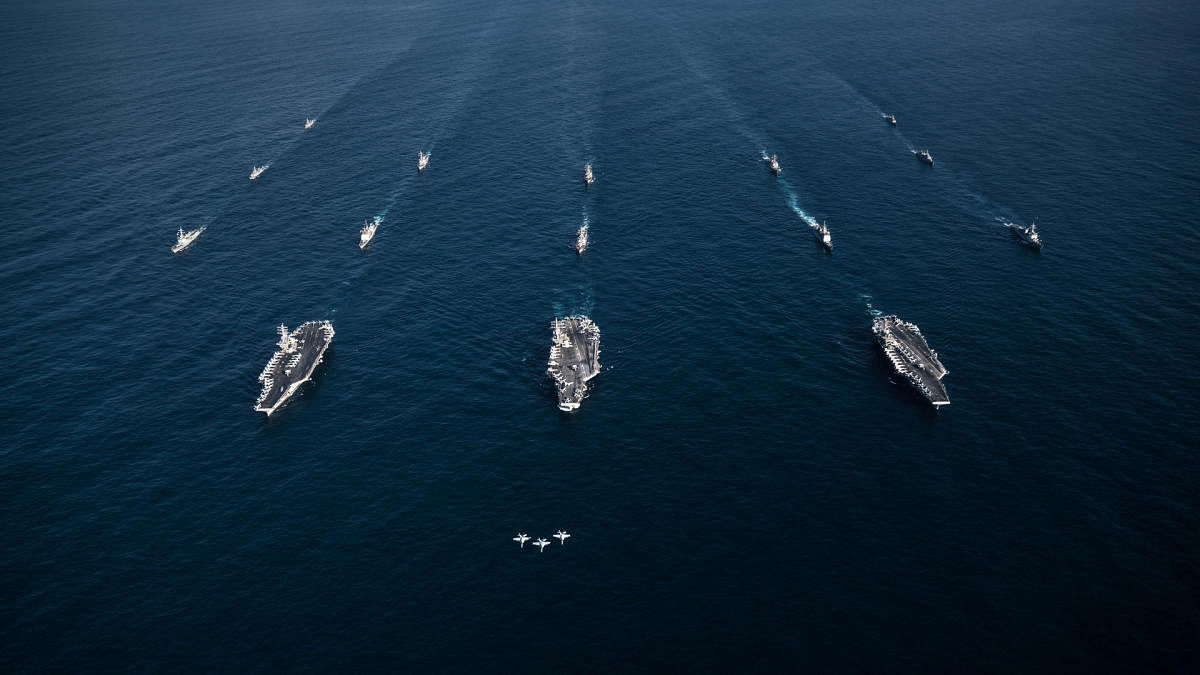 The annual drill is designed to increase the defensive readiness and interoperability of Japanese and American forces through training in air and sea operations.