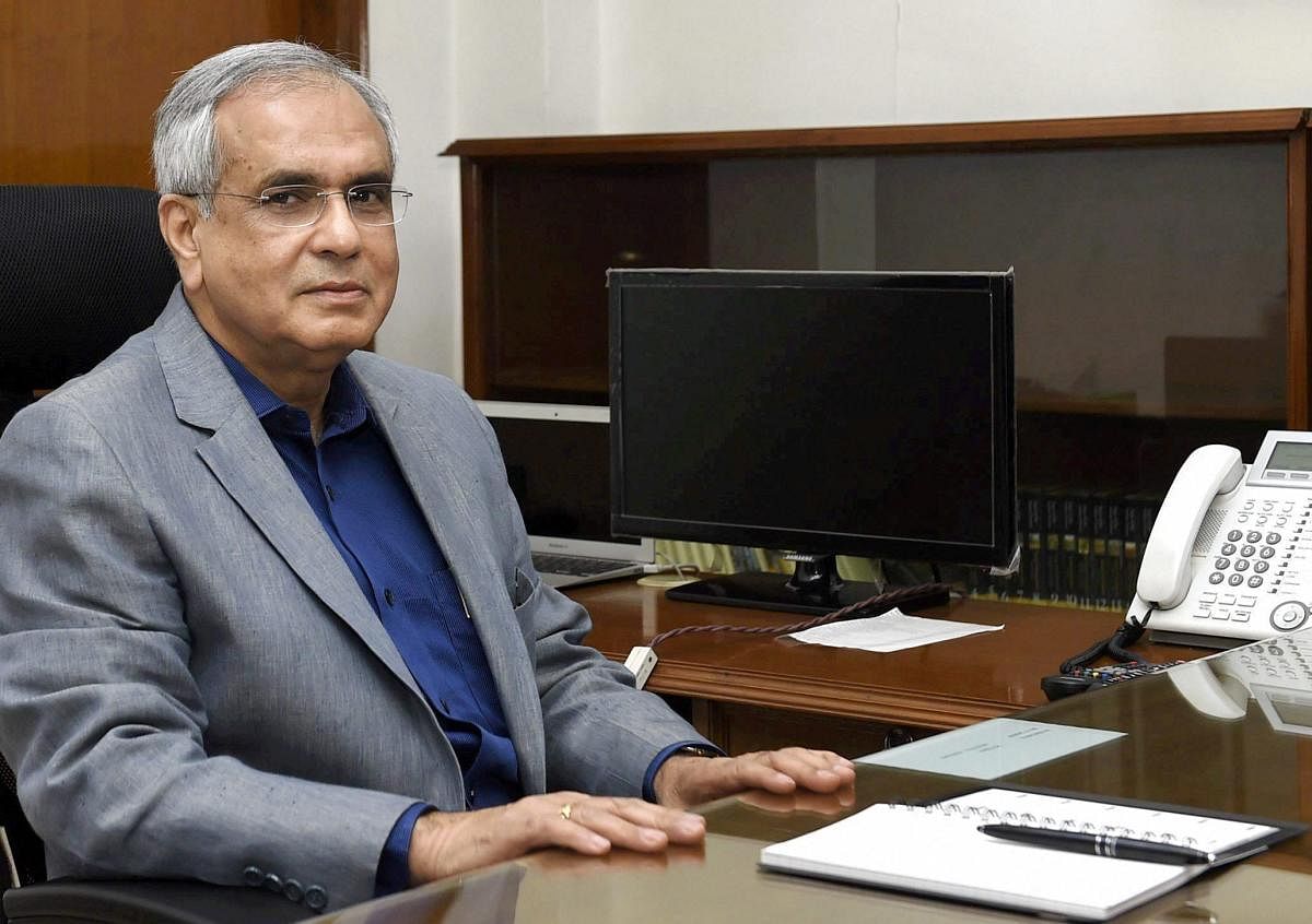 New Delhi: Noted economist Rajiv Kumar at NITI Aayog after assuming office as the Vice-Chairman, in New Delhi on Friday. PTI Photo by Kamal Singh(PTI9_1_2017_000024B)
