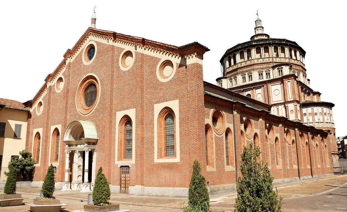 The Church of Santa Maria delle Grazie houses the mural painting 'The Last Supper'.