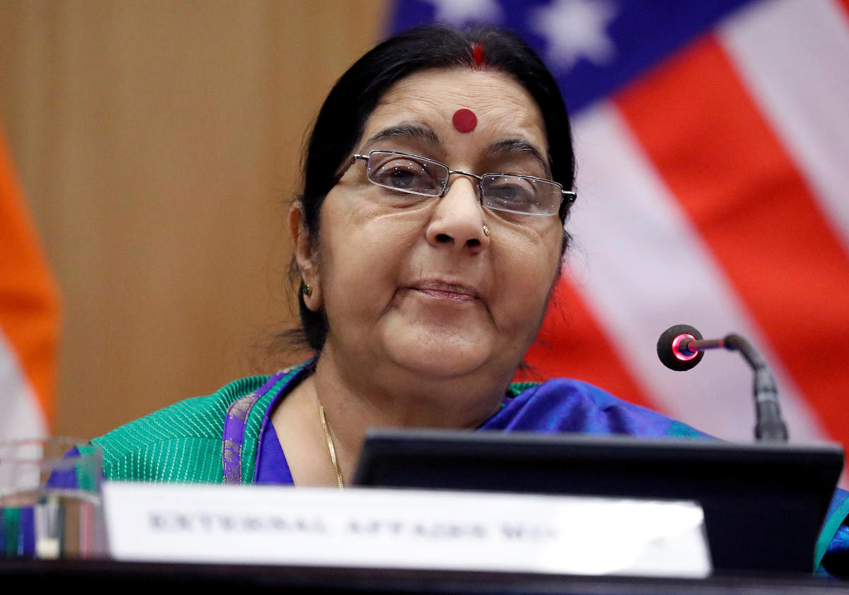 Sushma Swaraj. REUTERS FILE PHOTO
