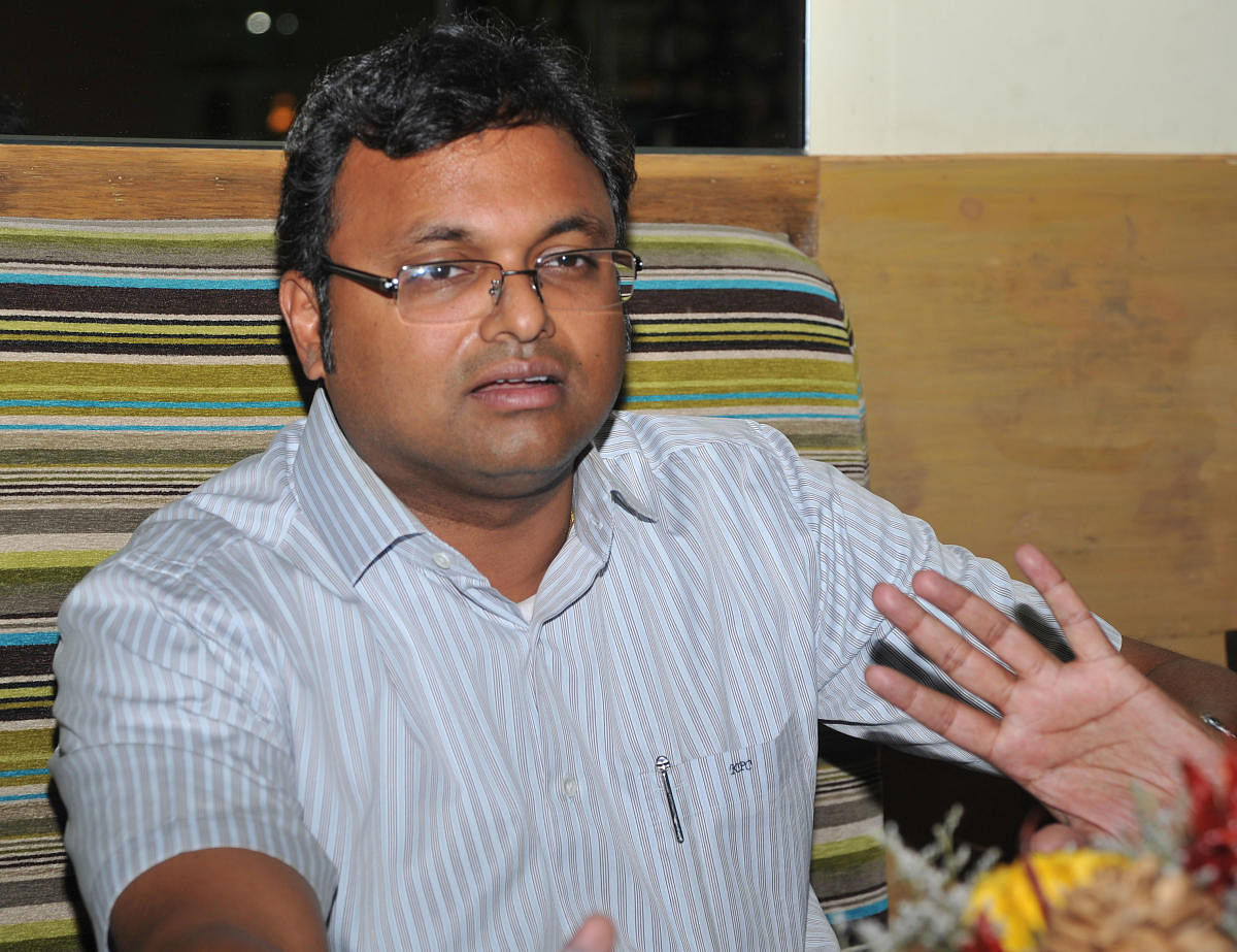 Karti Chidambaram has been granted relief to visit the UK to oversee his daughter's admission into Cambridge. File photo.