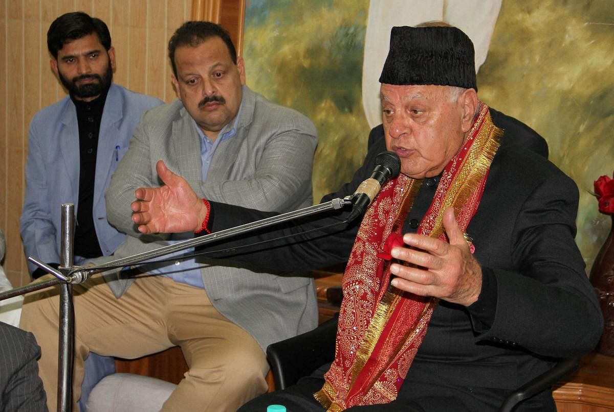 Former Jammu and Kashmir Chief Minister and National Conference President Farooq Abdullah. PTI file photo