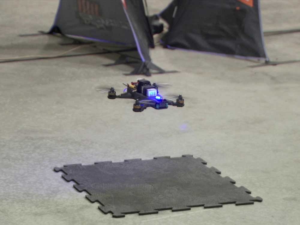 Drone racing is a high-speed sport demanding instinctive reflexes. Researchers at NASA's Jet Propulsion Laboratory (JPL) in the US put their work to the test recently. Image courtesy NASA