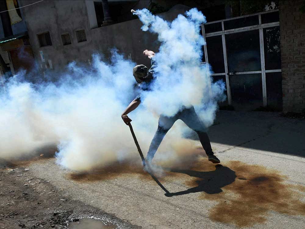The constables fired tear gas shells as part of a training session at the CAR grounds. File photo for representation