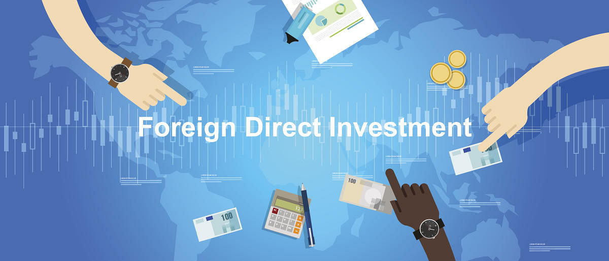 FDI Foreign Direct Investment vector concept illustrationFDI
