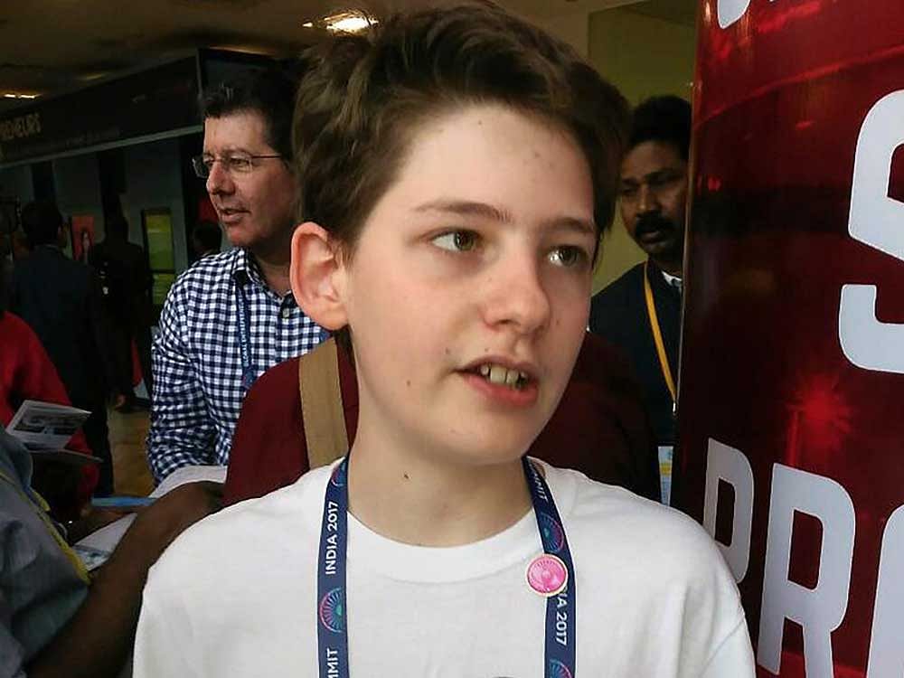 Hamish Finlayson, the Australia-based entrepreneur, who is studying in 7th grade, has so far developed five apps. PTI photo