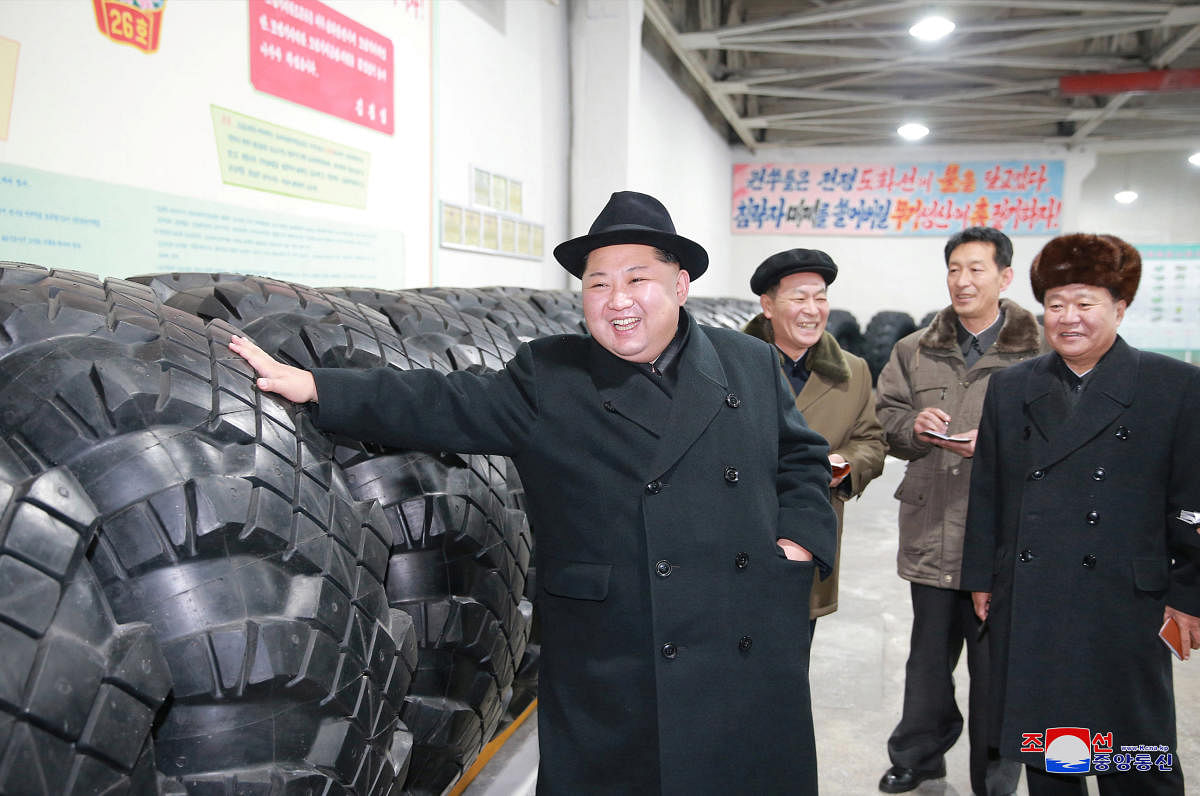 North Korea's leader Kim Jong Un in Pyongyang on Sunday.REUTERS