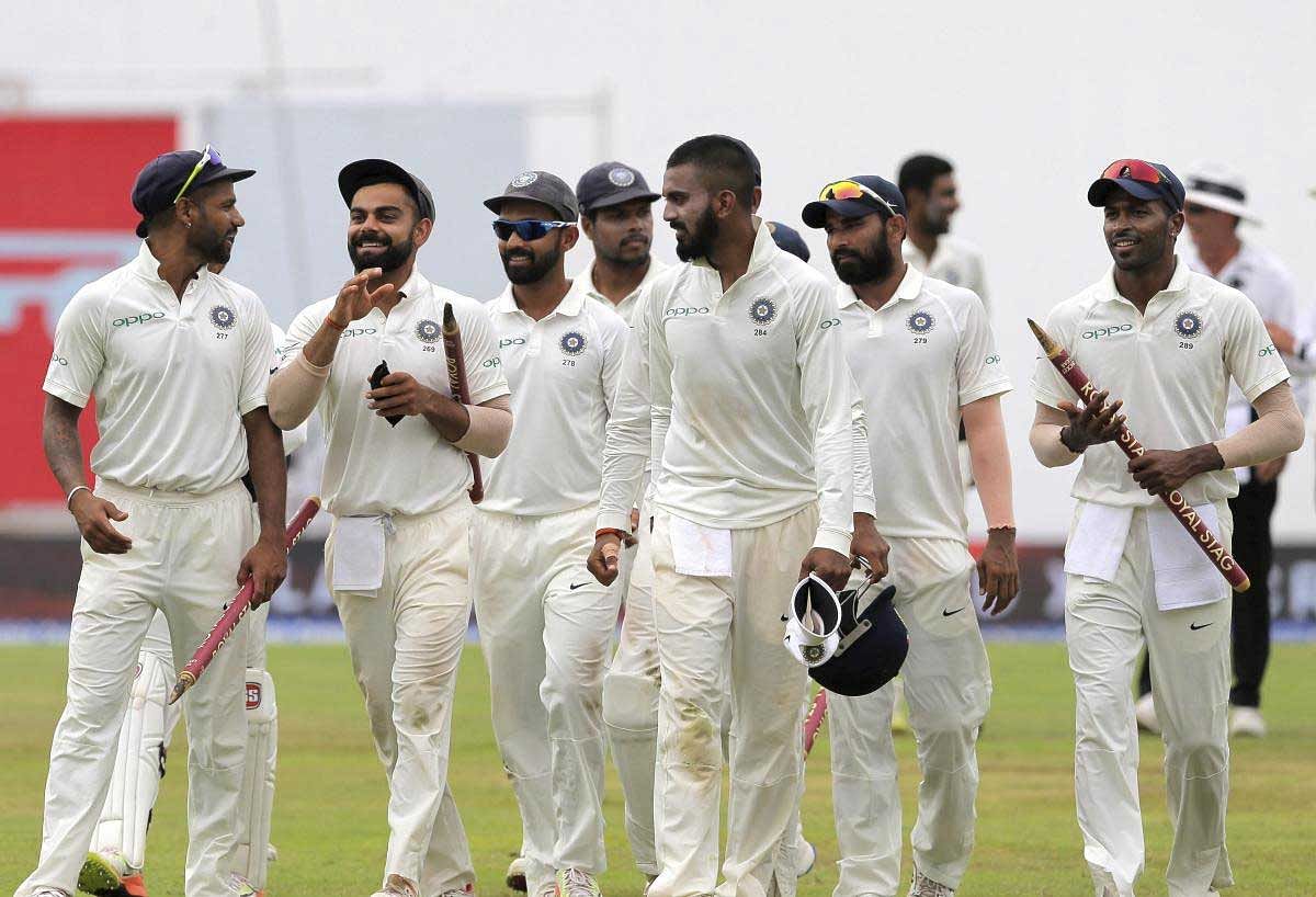 India and Sri Lanka resumed their cricket Test in New Delhi on Monday, a day after smog briefly halted play. PTI File Photo