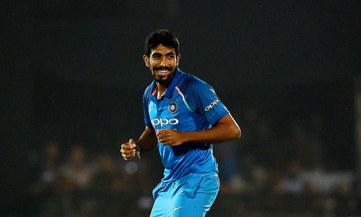 Paceman Jasprit Bumrah has got maiden Test call-up for the series against South Africa. AFP
