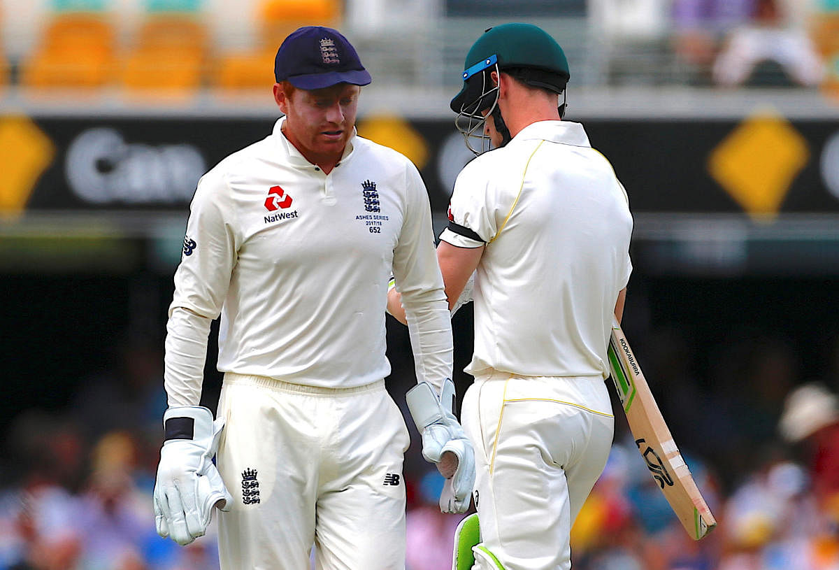 Emotional Bairstow receives late father's keeper gloves