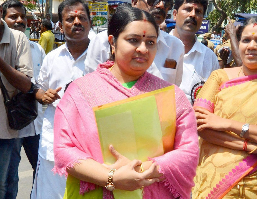 The election authorities rejected the nomination papers of Deepa Jayakumar, citing flaws in the papers.