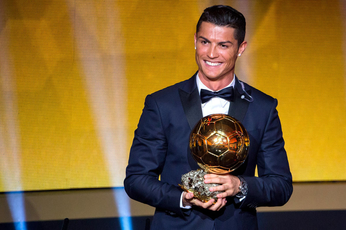 Cristiano Ronaldo clinched his fourth Ballon d'Or after an unforgettable season last year, spearheading Real Madrid to the Champions League title and also leading Portugal to Euro 2016 glory in Paris. File Photo